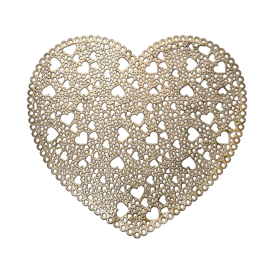 Placemats Hollow Out Place mats for Dining Table Heat-Resistant Non-Slip Washable Waterproof Coffee Mats Easy Clean Table Mats Valentine's Day