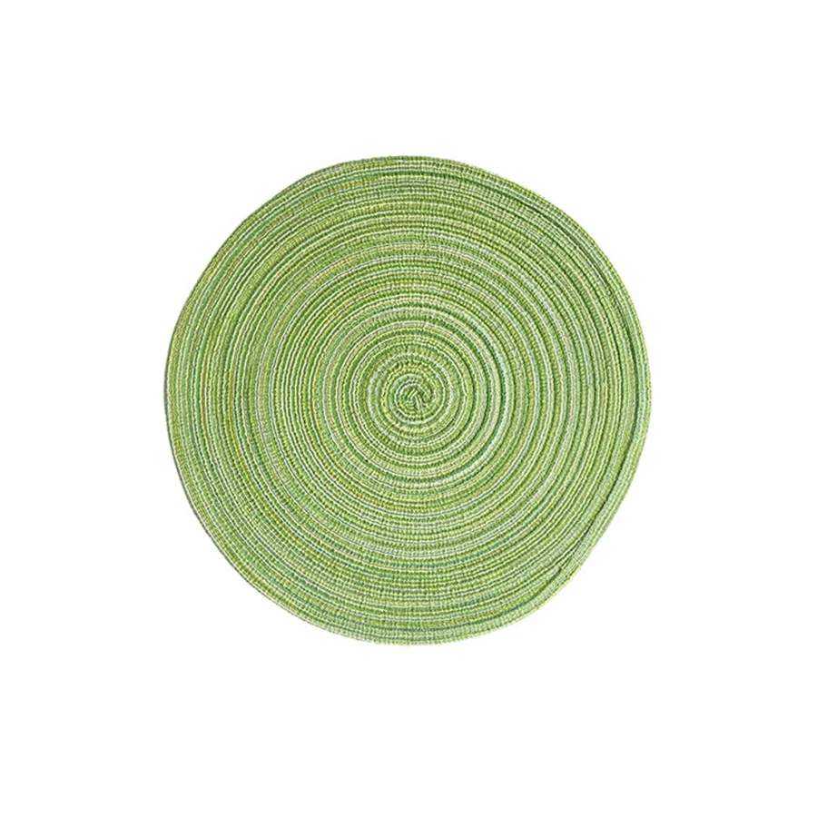 Round Placemat Modern Solid Color Heat Resistant Non slip Heat Insulation Dining Table Decoration Pad Coaster Kitchen Supplies
