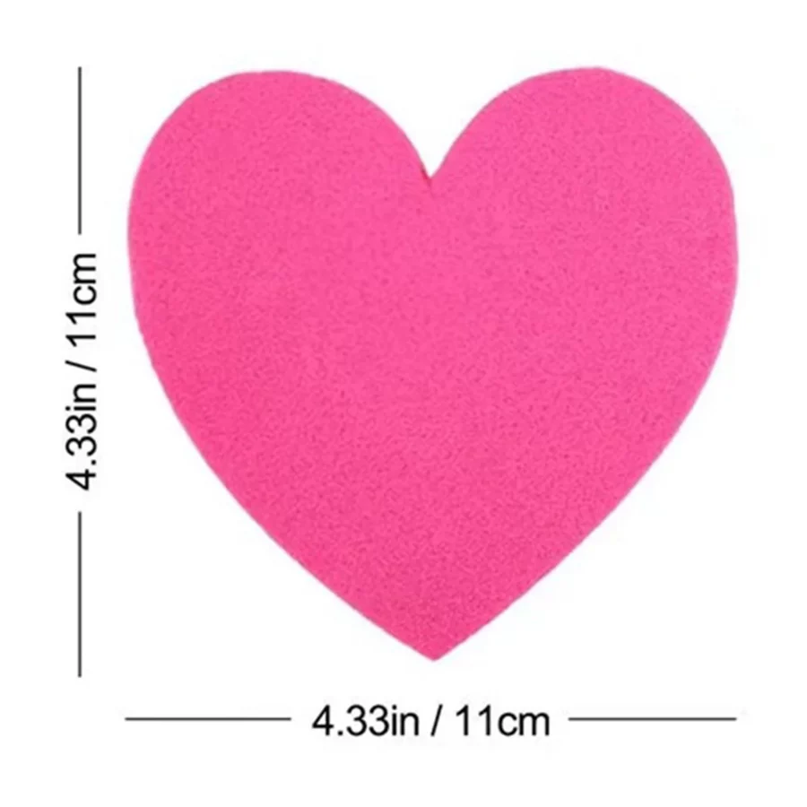 Heart Coaster Set of 10 Modern Valentine's Day Felt Drink Coasters Heat Resistant Cup Mat for Home Decor - Image 2
