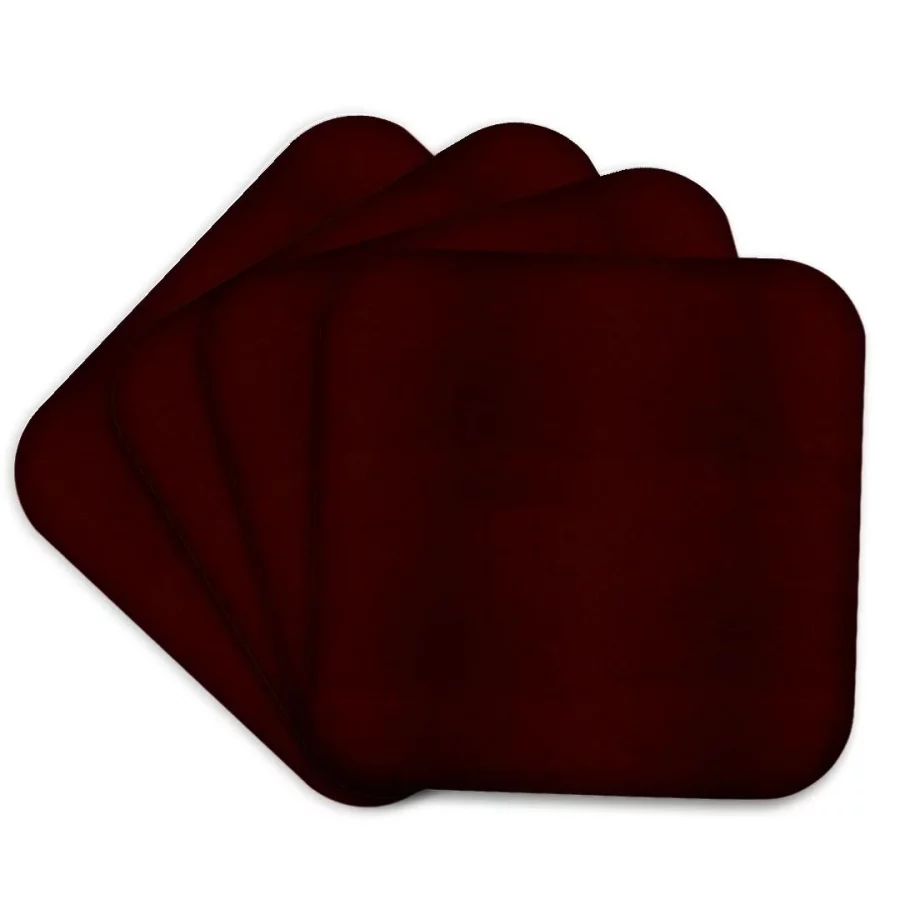 Dark Chocolate Brown Fabric, Set of 4 Coasters - Soft
