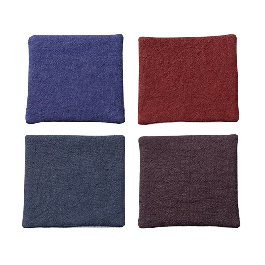 4 Pcs Cup Mat Cloth Coaster Random Color Coaster Plain Coasters Cotton and Linen Coaster Placemat