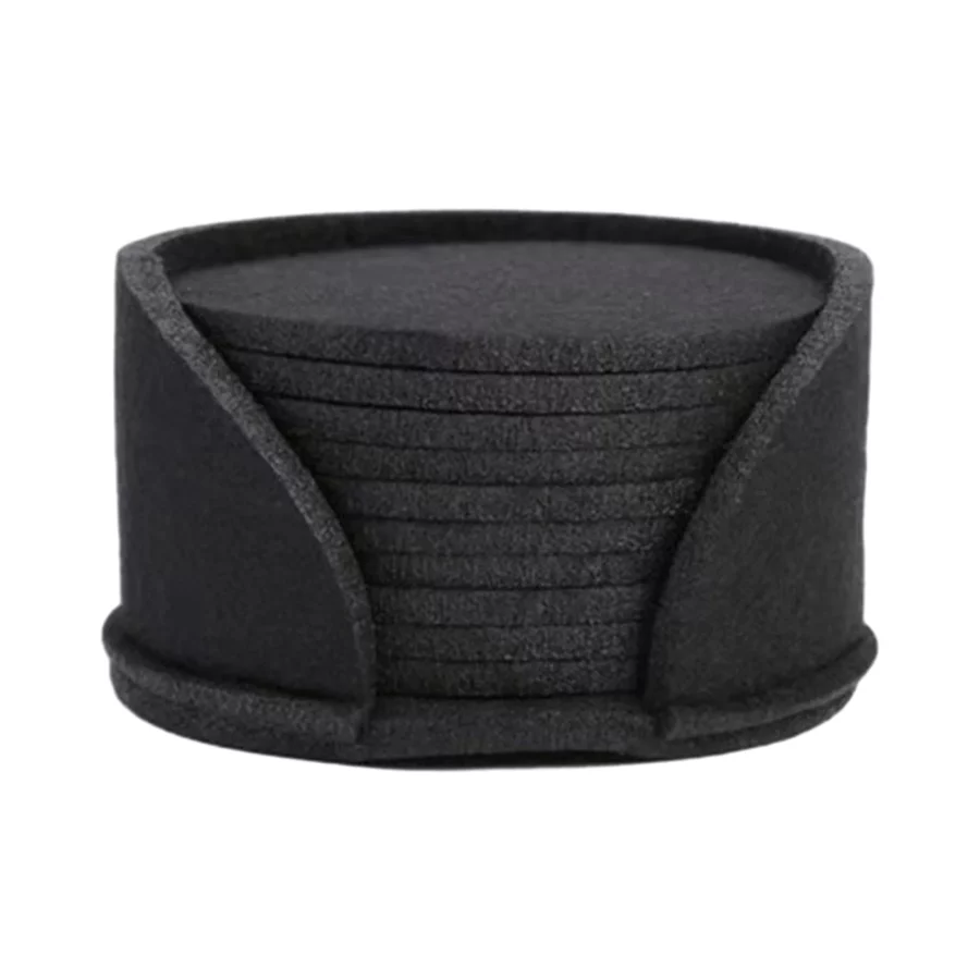 10Pcs Drink Felt Coasters,Solid Color Round Placemats Non-Slip Heat-Resistant Table Mats Protect Furniture from Heat Stain Scratches - Image 2