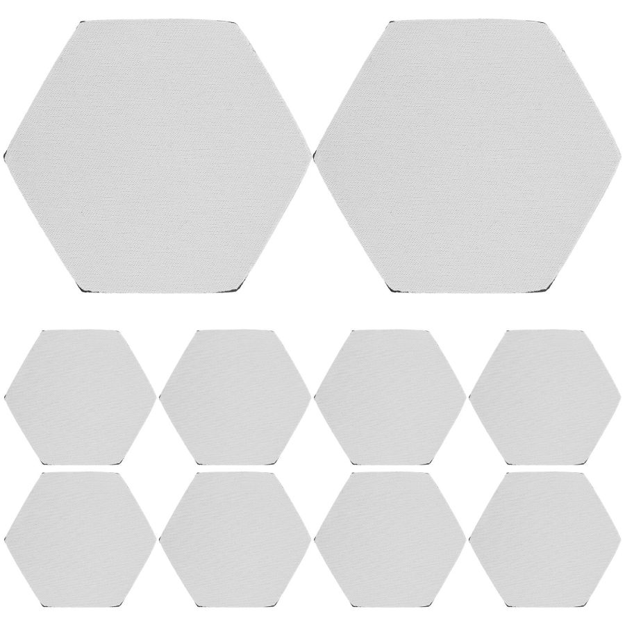 Worgeous DIY Sublimation Coasters for Car Cup Holder Inserts Heat Transfer Blanks White Rubber Fabric 10pcs