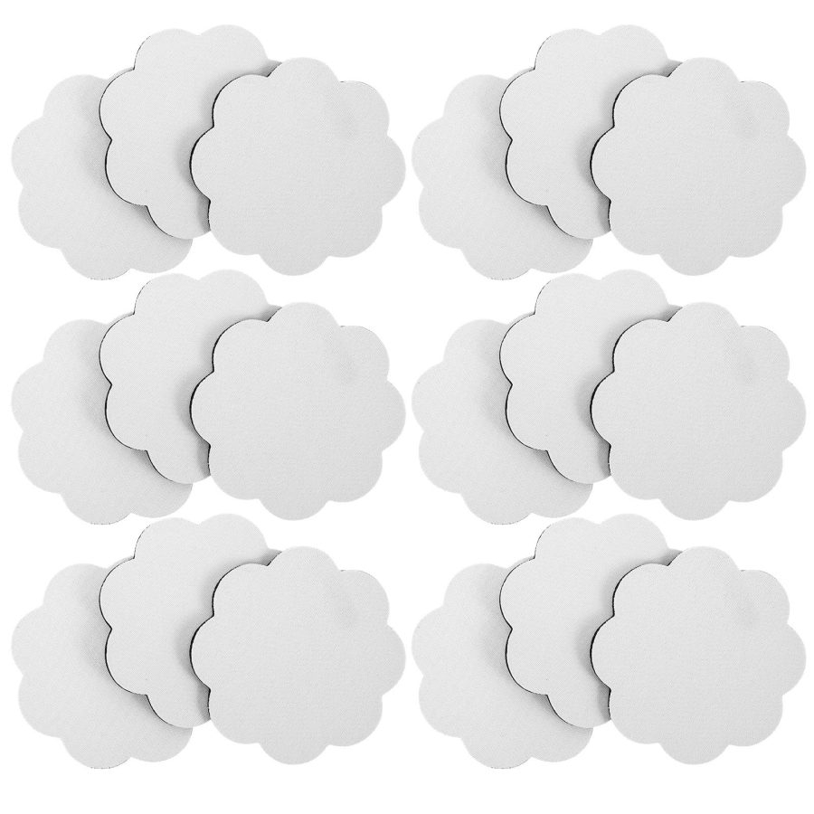 30pcs Blank Sublimation Coasters Desk Cup Coasters Diy Blank Cup Mats Flower Shaped Coasters