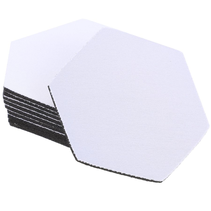 10 Pcs Transfer Coaster Blank Heat Polyester Canvas for Sublimation Made to Order Personality Square Coasters Drinks