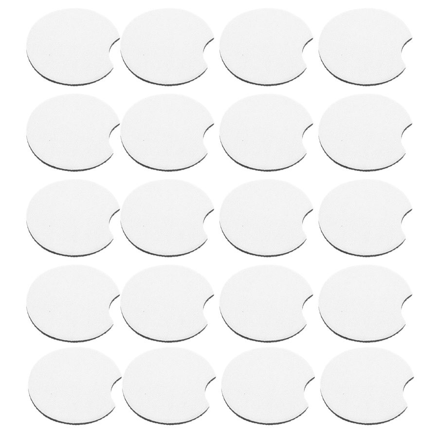 HOMEMAXS 50pcs Blank Sublimation Car Coasters Blank Cup Coasters Wear-resistant Sublimation Coasters
