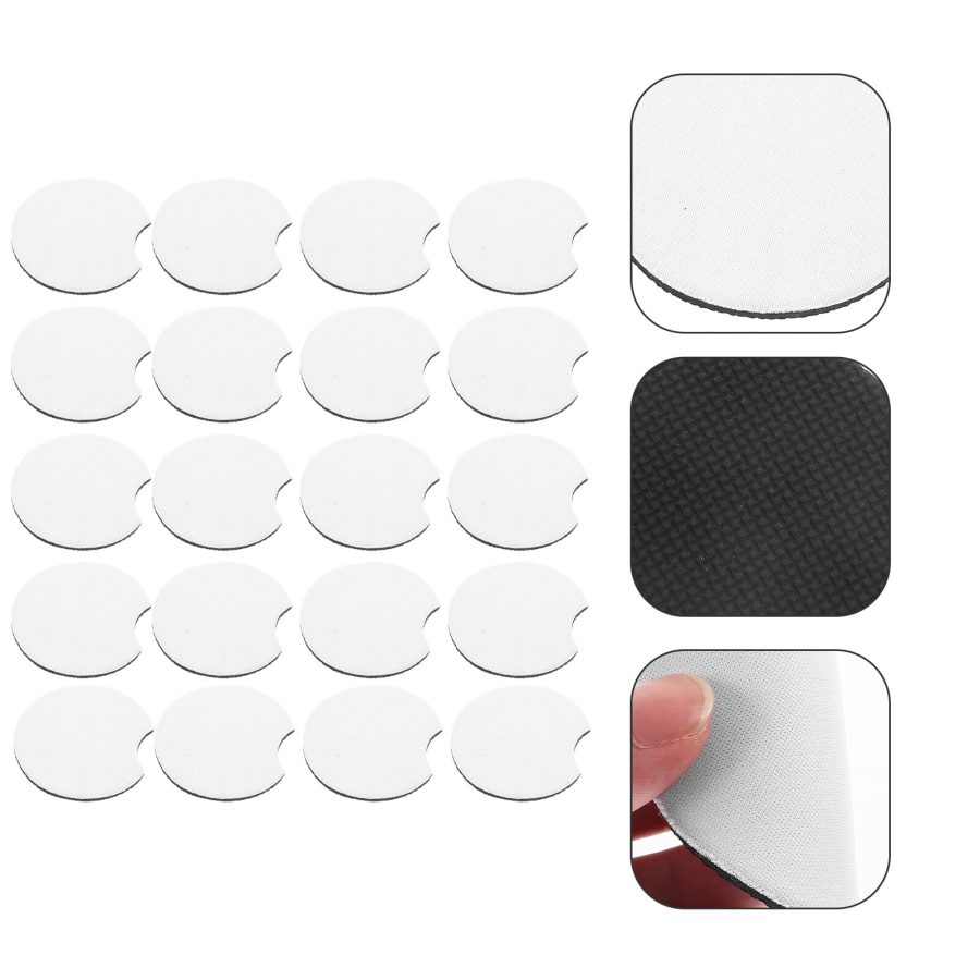 HOMEMAXS 50pcs Blank Sublimation Car Coasters Blank Cup Coasters Wear-resistant Sublimation Coasters - Image 2