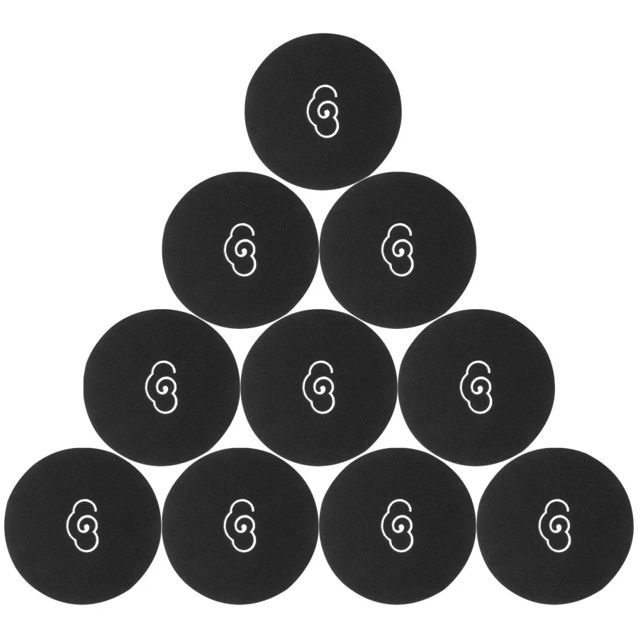 50Pcs Black Felt Coasters for Quiet Environment with Heat Insulation and Furniture Protection